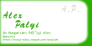 alex palyi business card